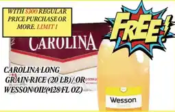 Fine Fare Carolina Long Grain Rice or Wesson Oil offer