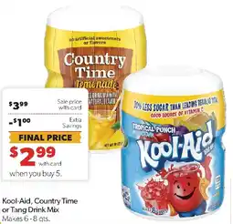 Family Fresh Market Kool-Aid, Country Time or Tang Drink Mix offer