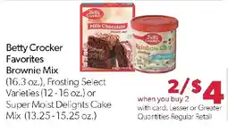 Family Fresh Market Betty Crocker brownie mix offer
