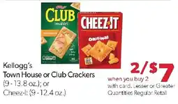 Family Fresh Market Kellogg's Town House or Club Crackers or Cheez-it offer