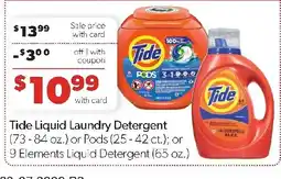 Family Fresh Market Tide liquid laundry detergent offer