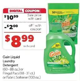 Family Fresh Market Gain liquid laundry detergent offer