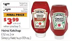 Family Fresh Market Heinz Ketchup or Simply Ketchup offer