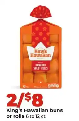Hy-Vee King's Hawaiian buns or rolls offer