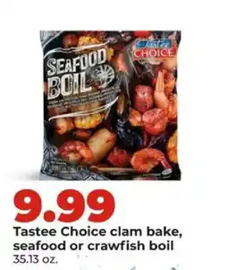 Hy-Vee Tastee Choice clam bake, seafood or crawfish boil offer