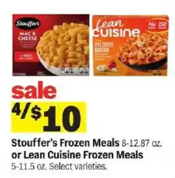 Meijer Stouffer's Frozen Meals or Lean Cuisine Frozen Meals offer