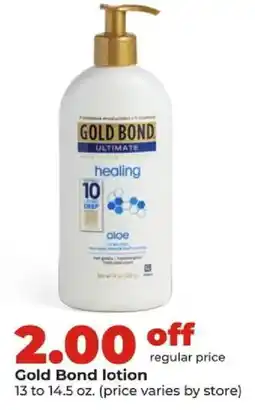 Hy-Vee Gold Bond lotion offer