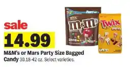 Meijer M&M's or Mars Party Size Bagged Candy offer