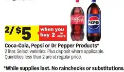 Meijer Coca-Cola, Pepsi or Dr Pepper Products offer