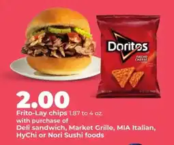 Hy-Vee Doritos nacho cheese chips offer
