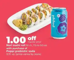 Hy-Vee Nori sushi roll offer