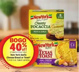 Meijer New York Garlic Cheese Bread or Toast offer