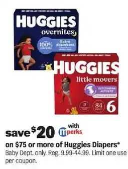 Meijer Huggies diapers offer