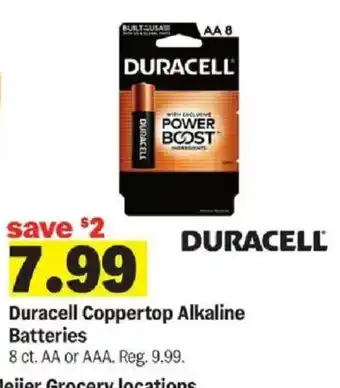Meijer Duracell Coppertop Alkaline Batteries offer