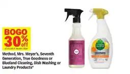 Meijer Method, Mrs. Meyer's, Seventh Generation, True Goodness or Blueland Cleaning, Dish Washing or Laundry Products offer