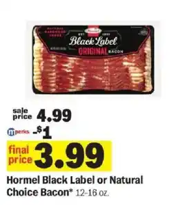 Meijer Hormel Black Label or Natural Choice Bacon offer