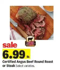 Meijer Certified Angus Beef Round Roast or Steak offer