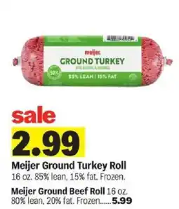 Meijer Meijer ground turkey roll offer