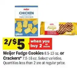 Meijer Meijer Fudge Cookies or Crackers offer