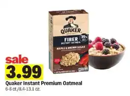 Meijer Quaker instant premium oatmeal offer