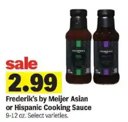 Meijer Frederik's by Meijer Asian or Hispanic Cooking Sauce offer