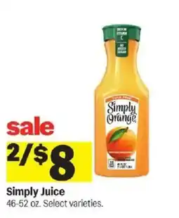Meijer Simply Juice offer