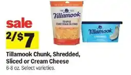 Meijer Tillamook chunk, shredded, sliced or cream cheese offer