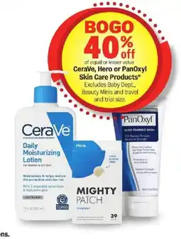 Meijer CeraVe, Hero or PanOxyl Skin Care Products offer