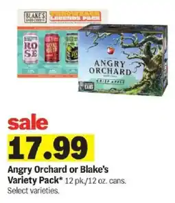 Meijer Angry Orchard or Blake's Variety Pack offer