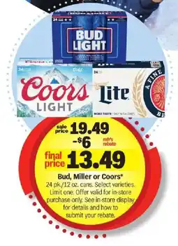 Meijer Bud, Miller or Coors offer