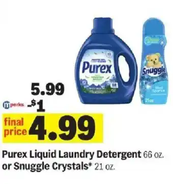 Meijer Purex Liquid Laundry Detergent or Snuggle Crystals offer