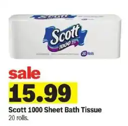 Meijer Scott 1000 Sheet Bath Tissue offer