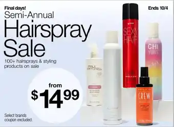 Hairspray Sale