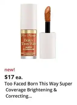 JC Penney Too Faced Born This Way Super Coverage Brightening & Correcting Concealer offer