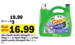 Meijer Gain liquid laundry detergent offer