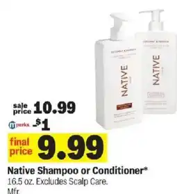 Meijer Native Shampoo or Conditioner offer