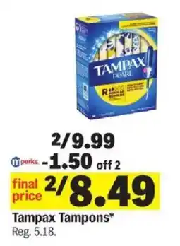 Meijer Tampax Tampons offer
