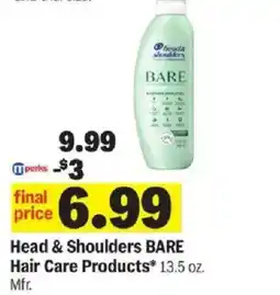 Meijer Head & Shoulders Bare Hair Care Products offer