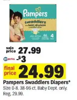Meijer Pampers Swaddlers Diapers offer
