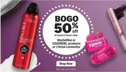 Meijer Maybelline or Covergirl products or L'Oreal cosmetics offer