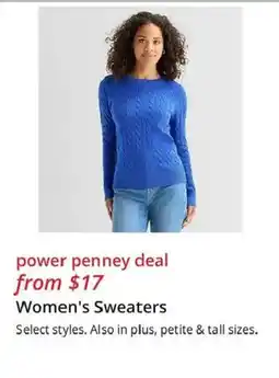 JC Penney Power Penney Deal Women's Sweaters offer