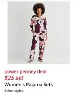 JC Penney Power Penney Deal Women's Pajama Sets offer