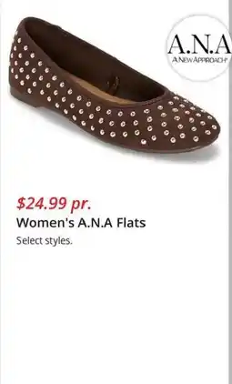 JC Penney Women's A.N.A Flats offer
