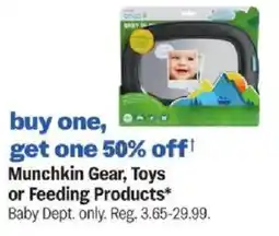 Meijer Munchkin Gear, Toys or Feeding Products offer
