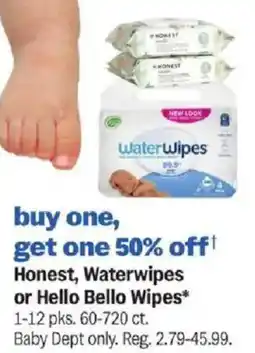 Meijer Honest, Waterwipes or Hello Bello Wipes offer