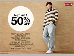 JC Penney Men's Levi's Apparel offer