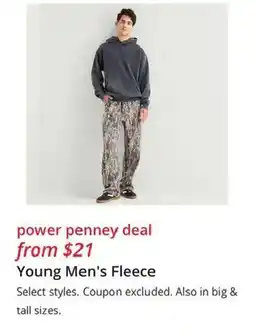 JC Penney Young Men's Fleece offer
