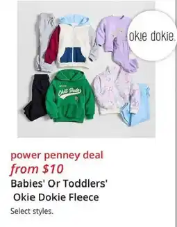 JC Penney Okie Dokie Fleece offer
