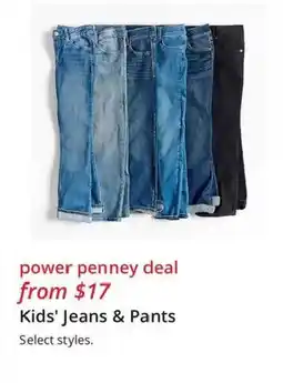 JC Penney Power Penney Deal Kids' Jeans & Pants offer