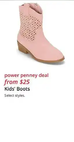 JC Penney Power Penney Deal Kids' Boots offer